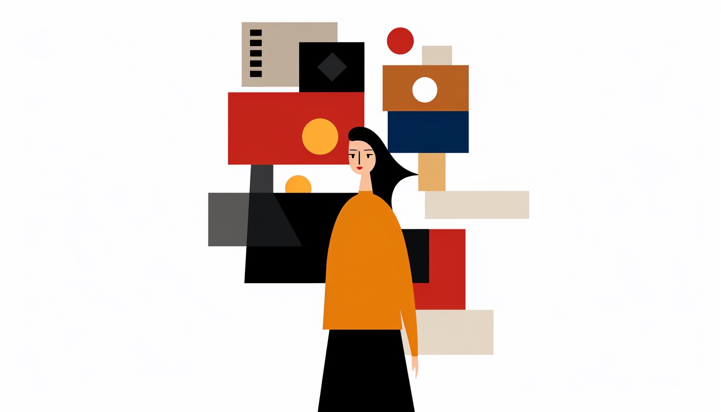 abstract illustration of a woman