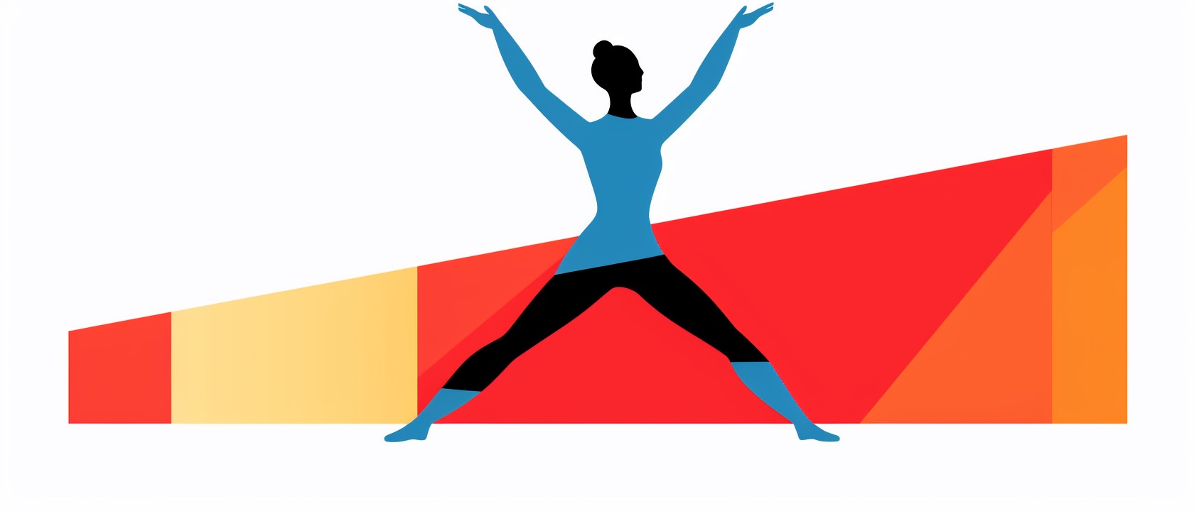 abstract illustration of a woman doing yoga to improve her self-esteem